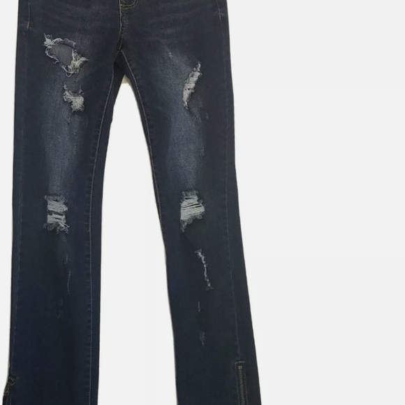 Wild Blue Jeans Juniors Size 1 Sadie Robertson Collection Skinny Distressed - Picture 3 of 12
